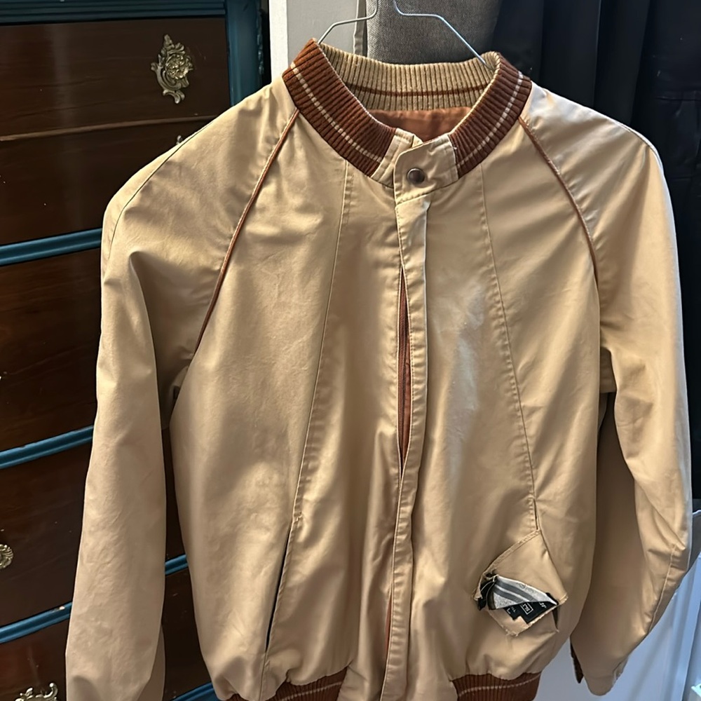 Vintage  Sear 70s street wear 2xB reversible full zip cafe bomper jacket $50 .